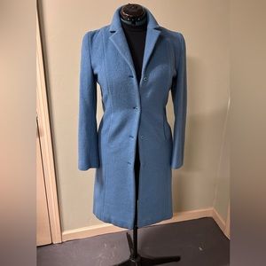 The limited medium ladies blue wool overcoat wool coat